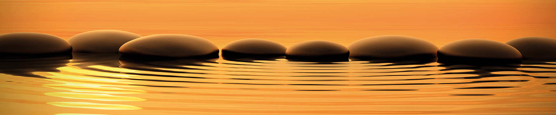 pierres et ondes sur eau